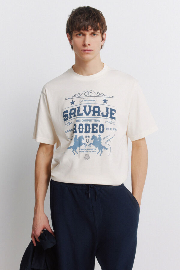 Springfield Camiseta salvaje blanco