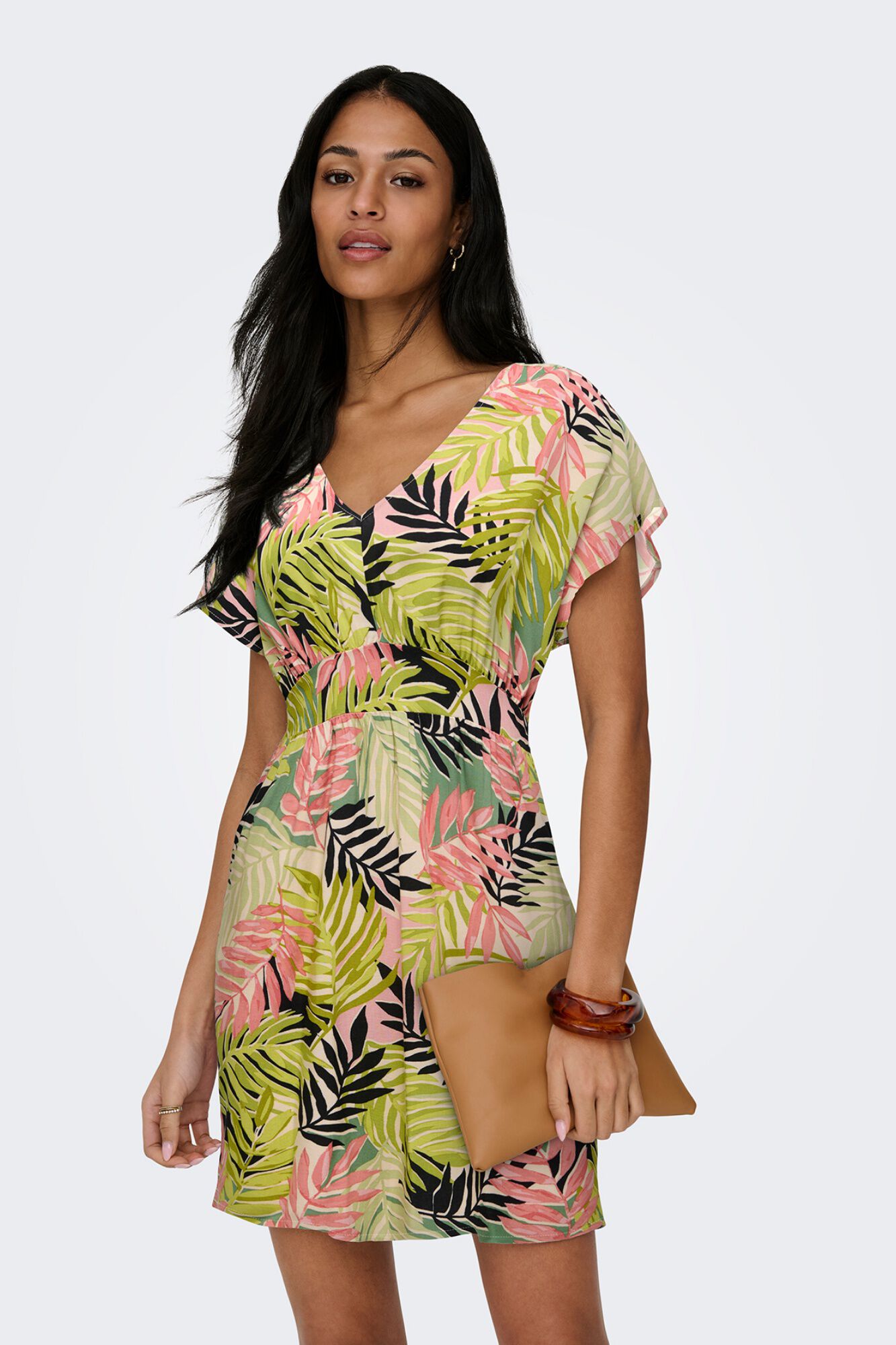 Only Vestido curto estampado floral