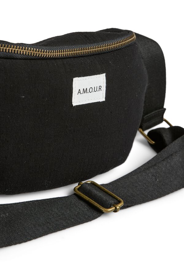 Pieces Bolsa de cintura com al&ccedil;a ajust&aacute;vel preto