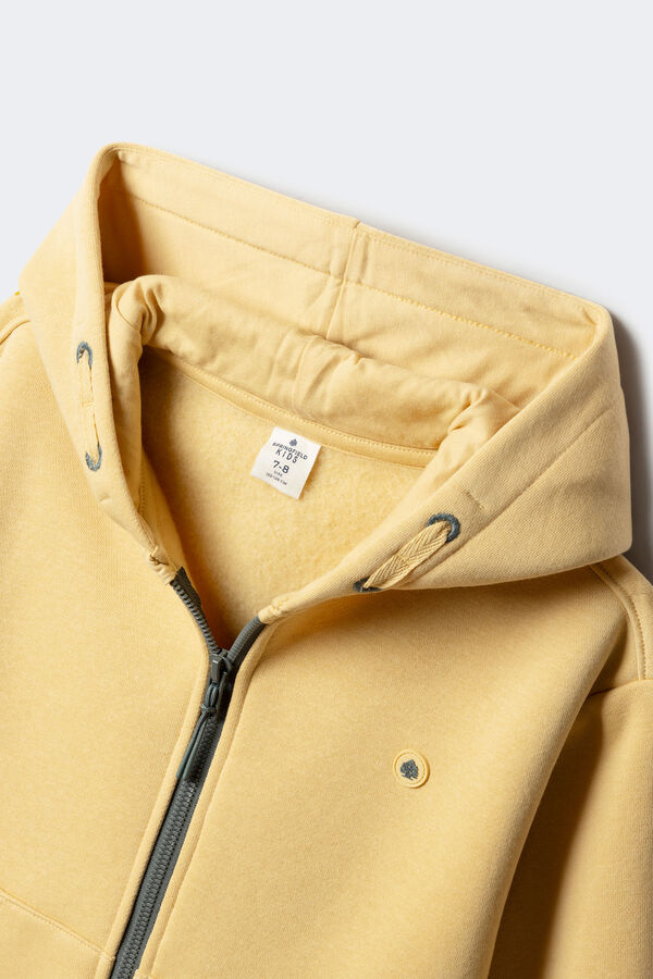 Springfield Kids Boy's open hood sweatshirt Žuta