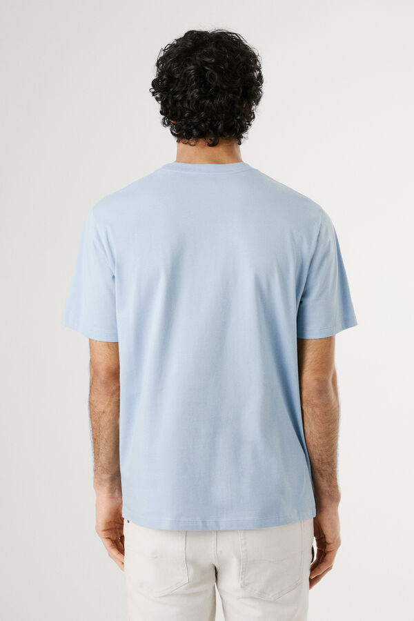 Pepe Jeans Camiseta de manga corta con logo frontal. azul