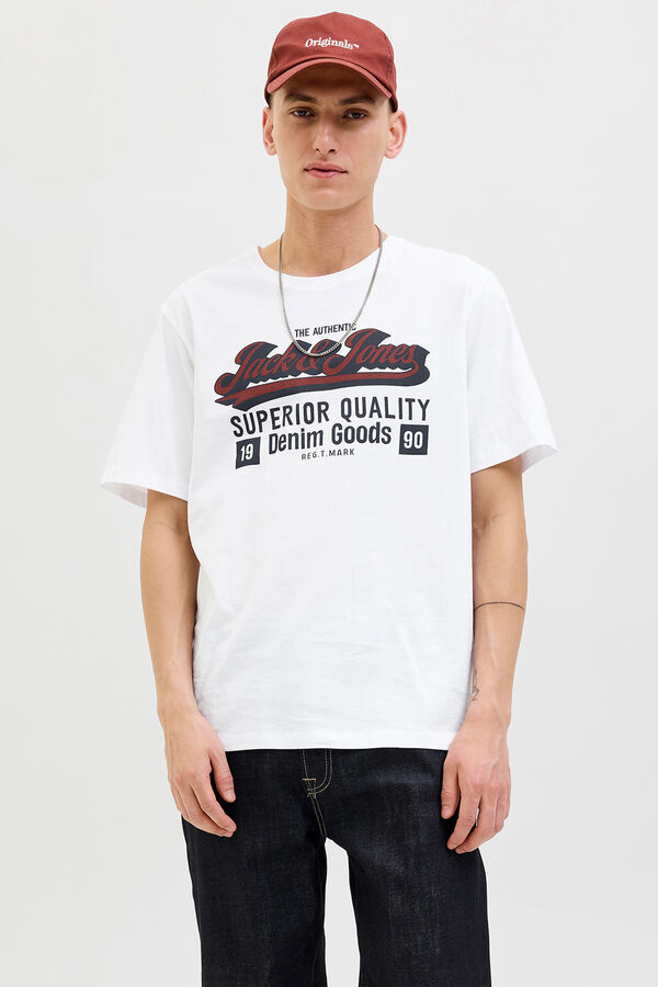 Jack & Jones Nagy log&oacute;s p&oacute;l&oacute; feh&eacute;r