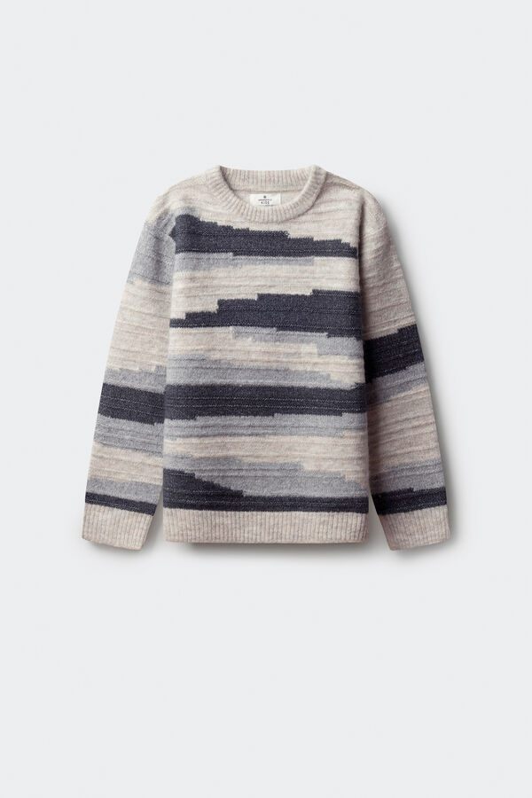 Springfield Kids Džemper sa geometrijskim figurama za dečake Plava