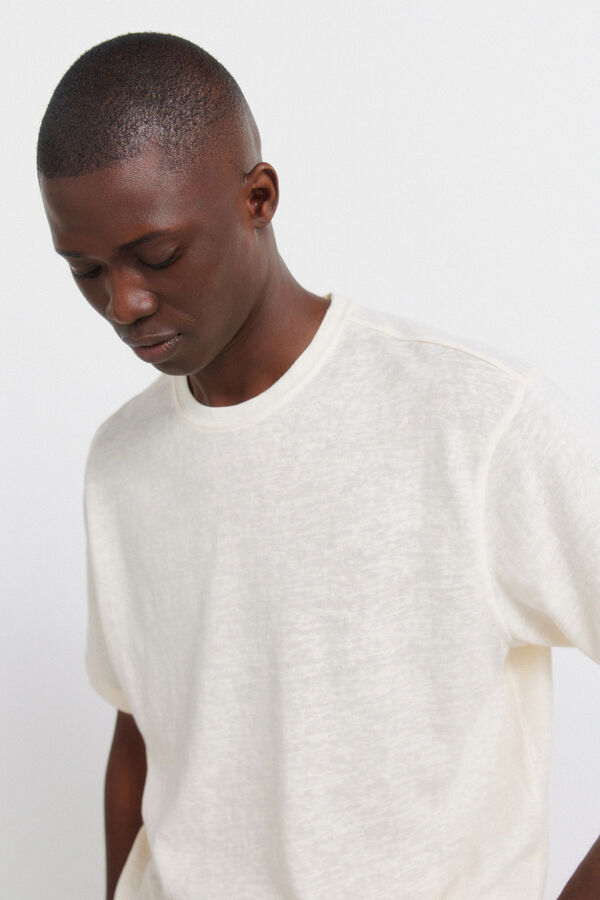 Springfield Camiseta r&uacute;stica blanco