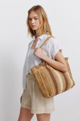 Springfield Torba shopper na pruge Print