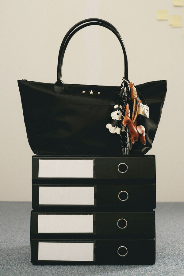 Springfield Najlonska velika torba Crna