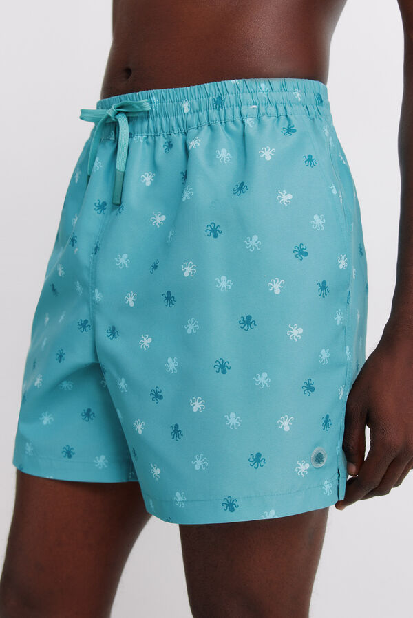 Springfield Kupaći kostim sa printom hobotnice Plava