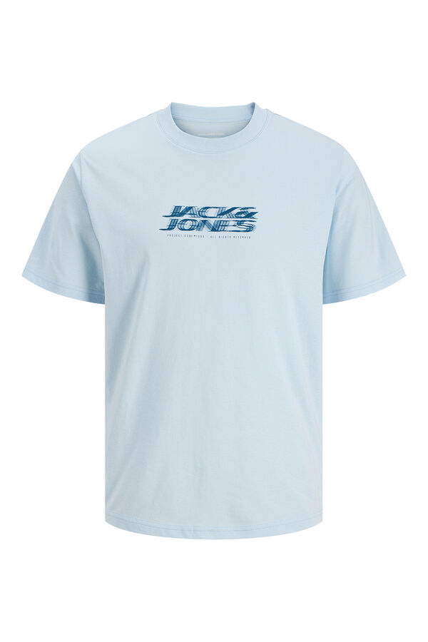Jack & Jones T-shirt b&aacute;sica manga curta azul