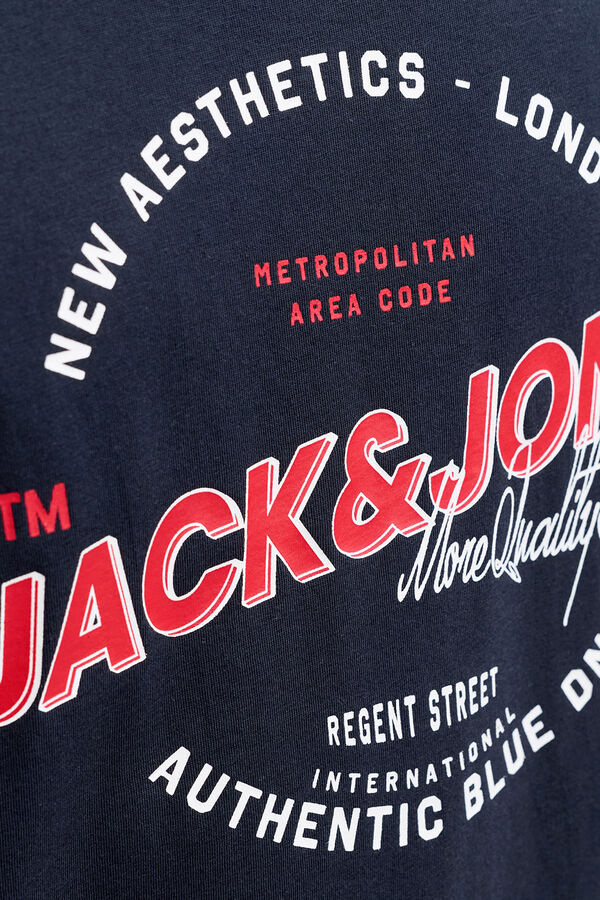 Jack & Jones T-shirt manga curta logo azul