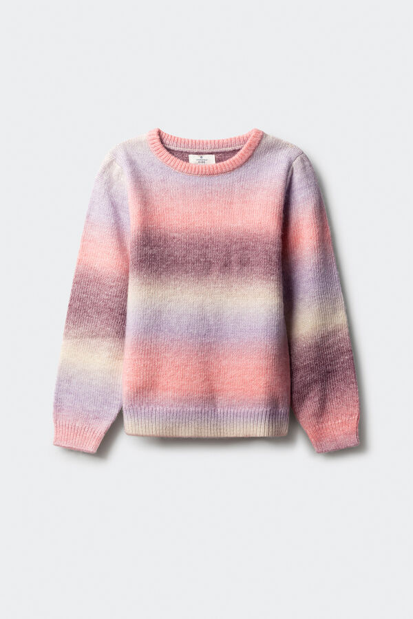Springfield Kids Blje&scaron;tavi pruge džemper za devojčice. Roze