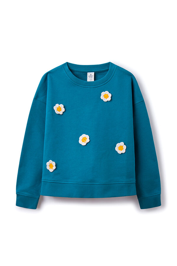 Springfield Girls' flowers sweatshirt s uzorkom