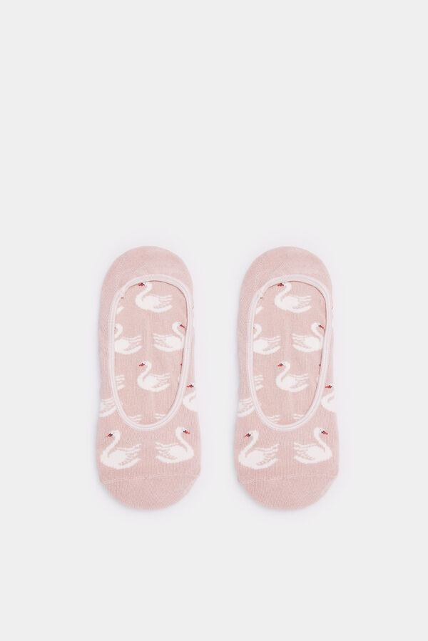 Springfield Nevidljive čarape sa labudima Braon