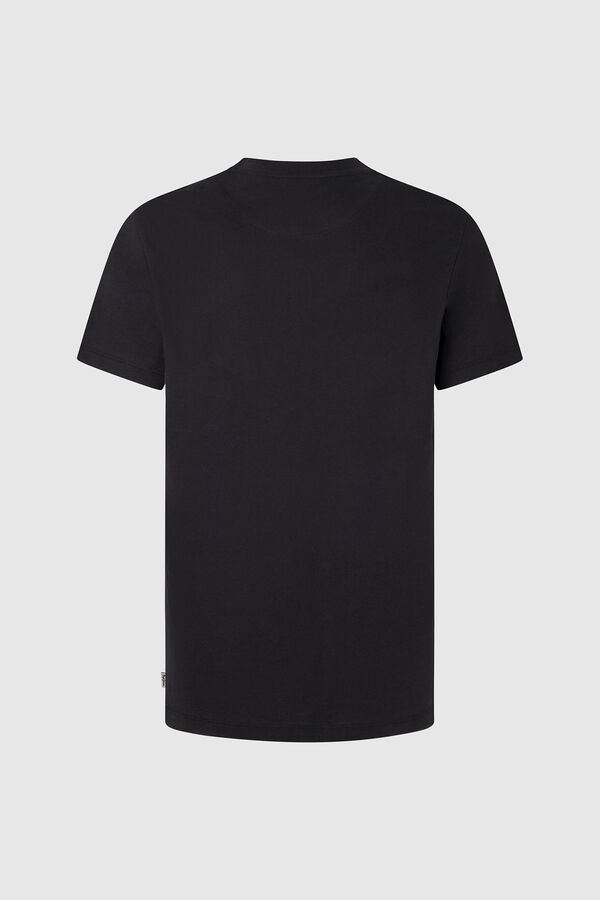 Springfield Regular fit T-shirt with varsity logo black