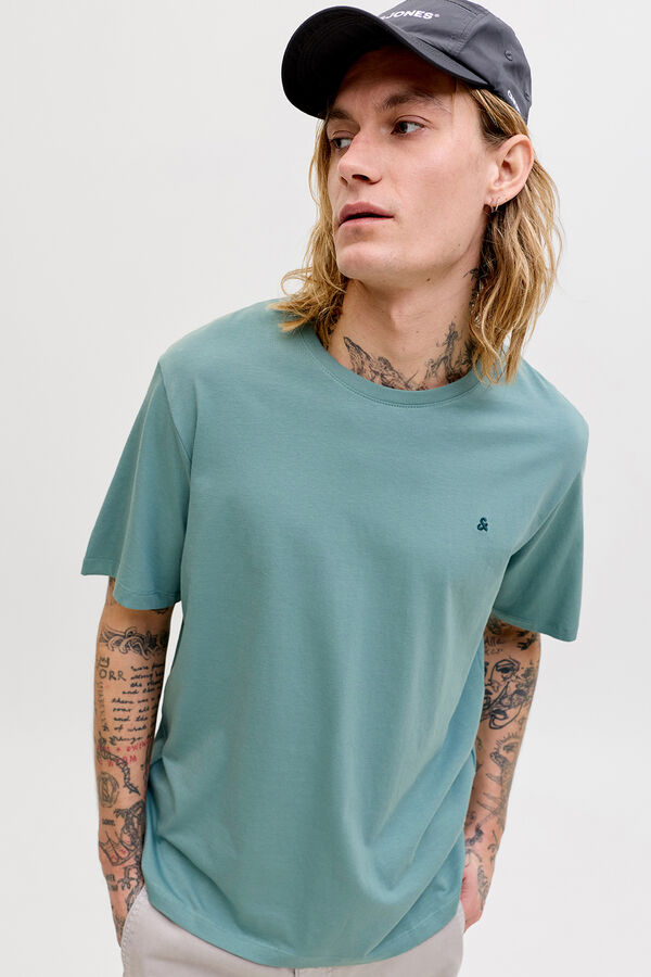 Jack & Jones Camiseta regular fit algod&oacute;n turquesa