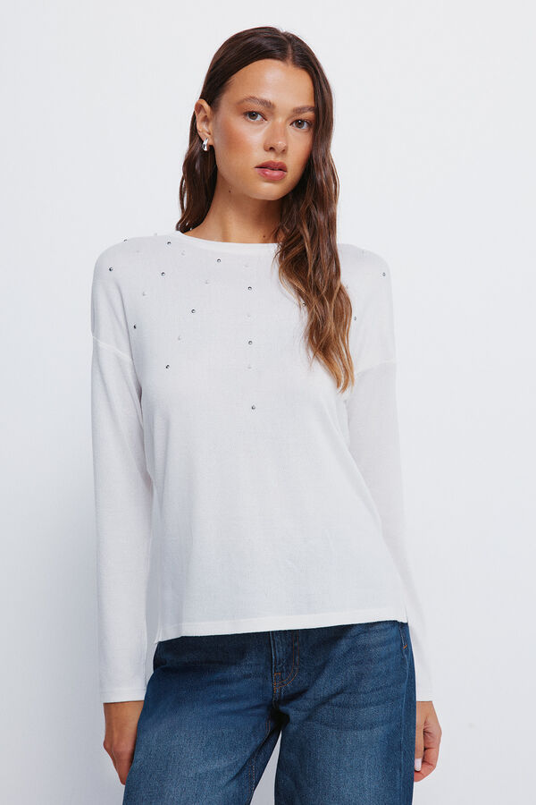 Springfield Majica sa pozicioniranim klinovima Bež