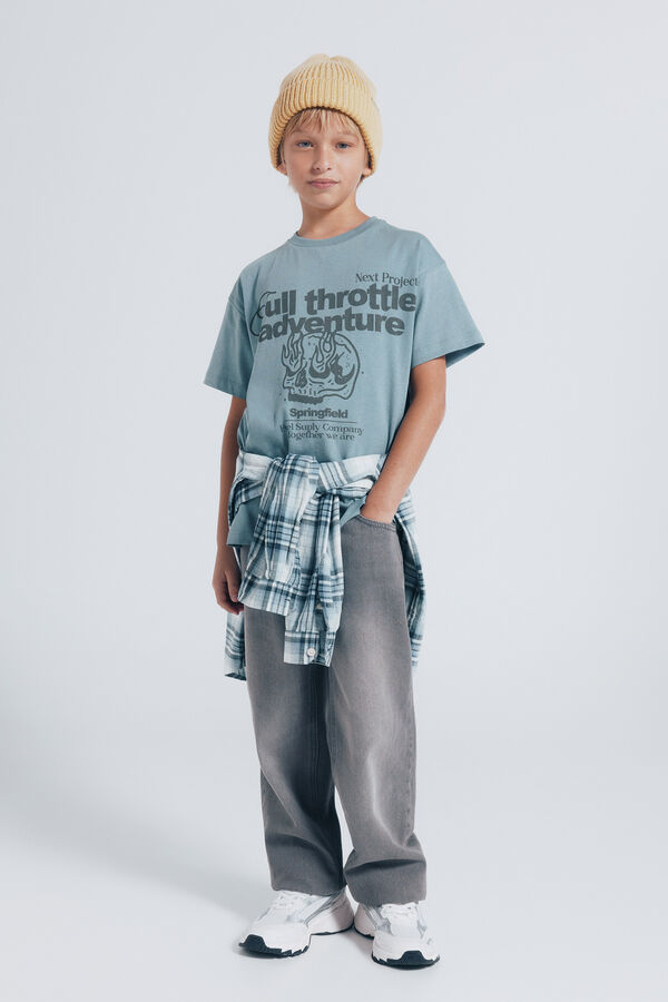 Springfield Kids Skull T-shirt for boys Plava