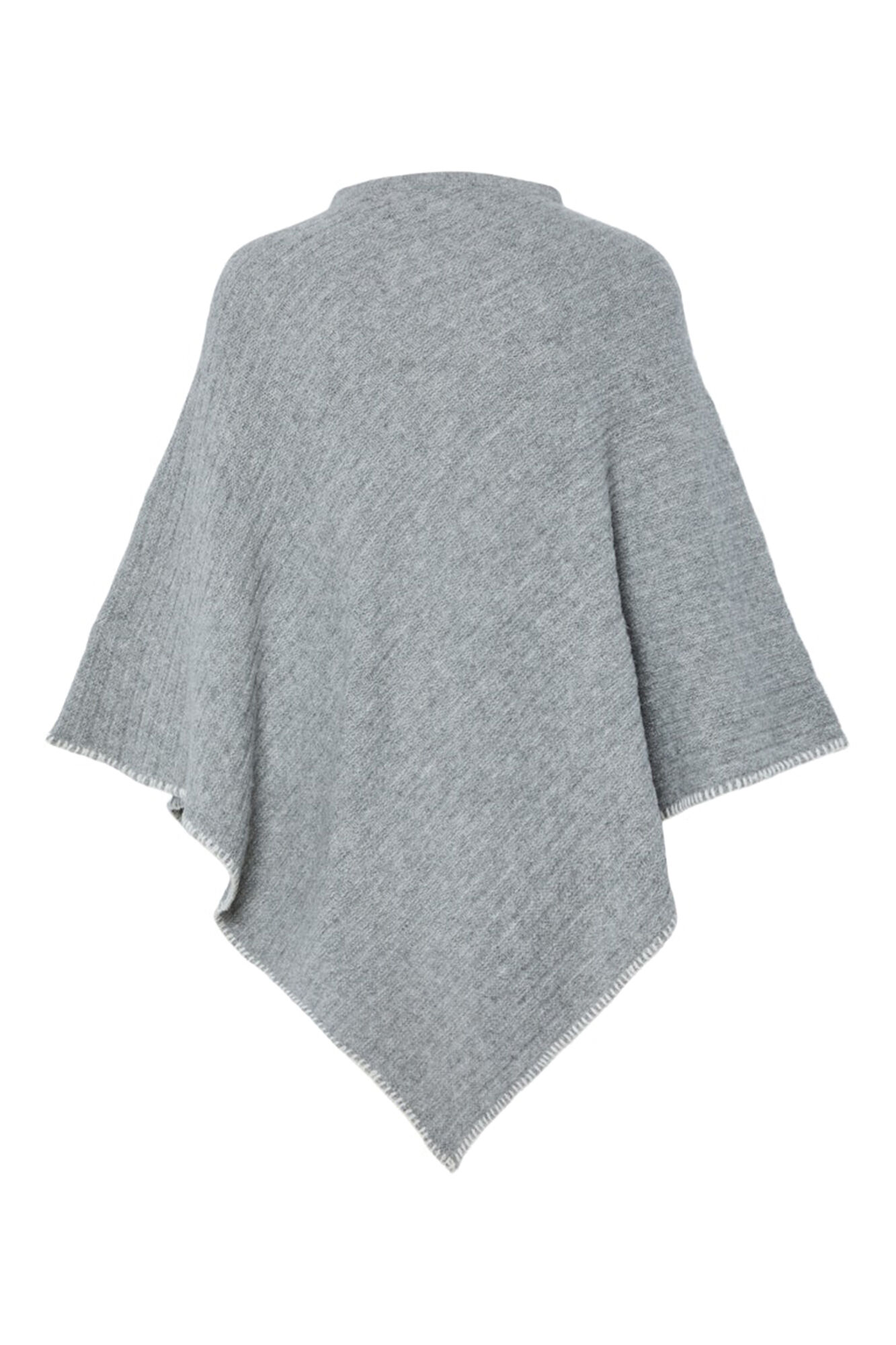 Pieces Poncho b&aacute;sico com costura contrastante