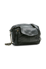 Pieces Bolso bandolera 100% piel negro