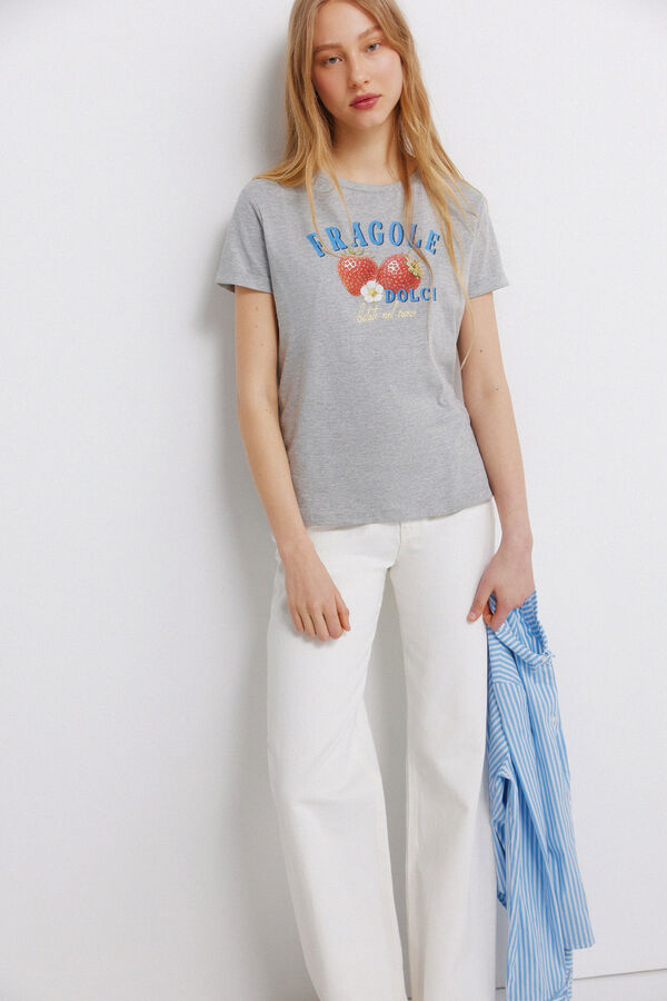 Springfield Majica sa printom voća Siva