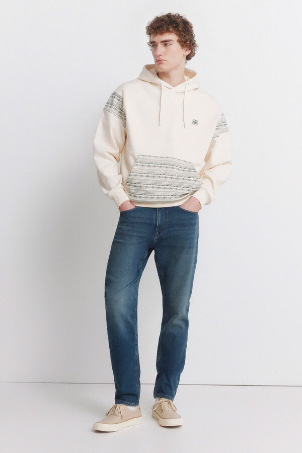 Springfield Etno duks sa kapuljačom i džepom Bež