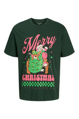 Jack & Jones Junior short sleeve Christmas T-shirt  green