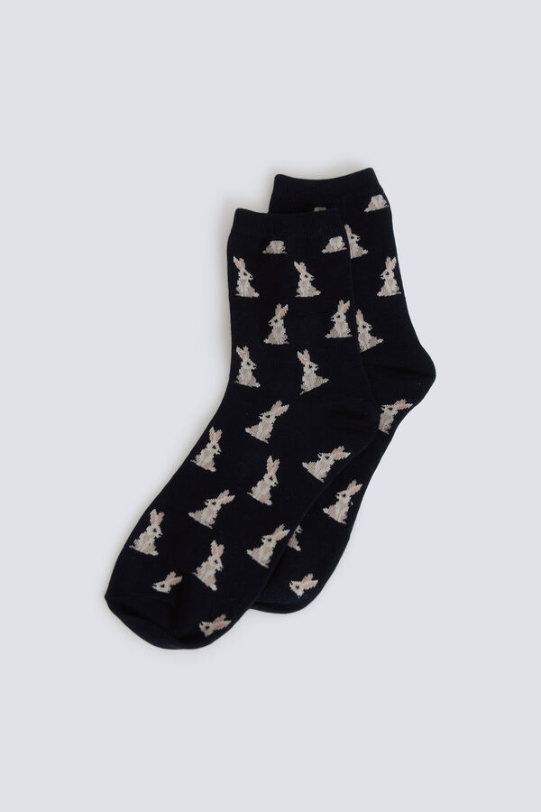 Springfield Duge čarape sa zečevima Plava