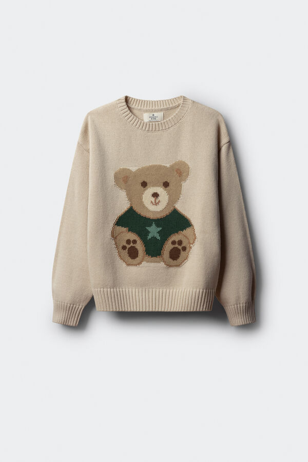 Springfield Kids Džemper sa medvedićem za devojčice Print