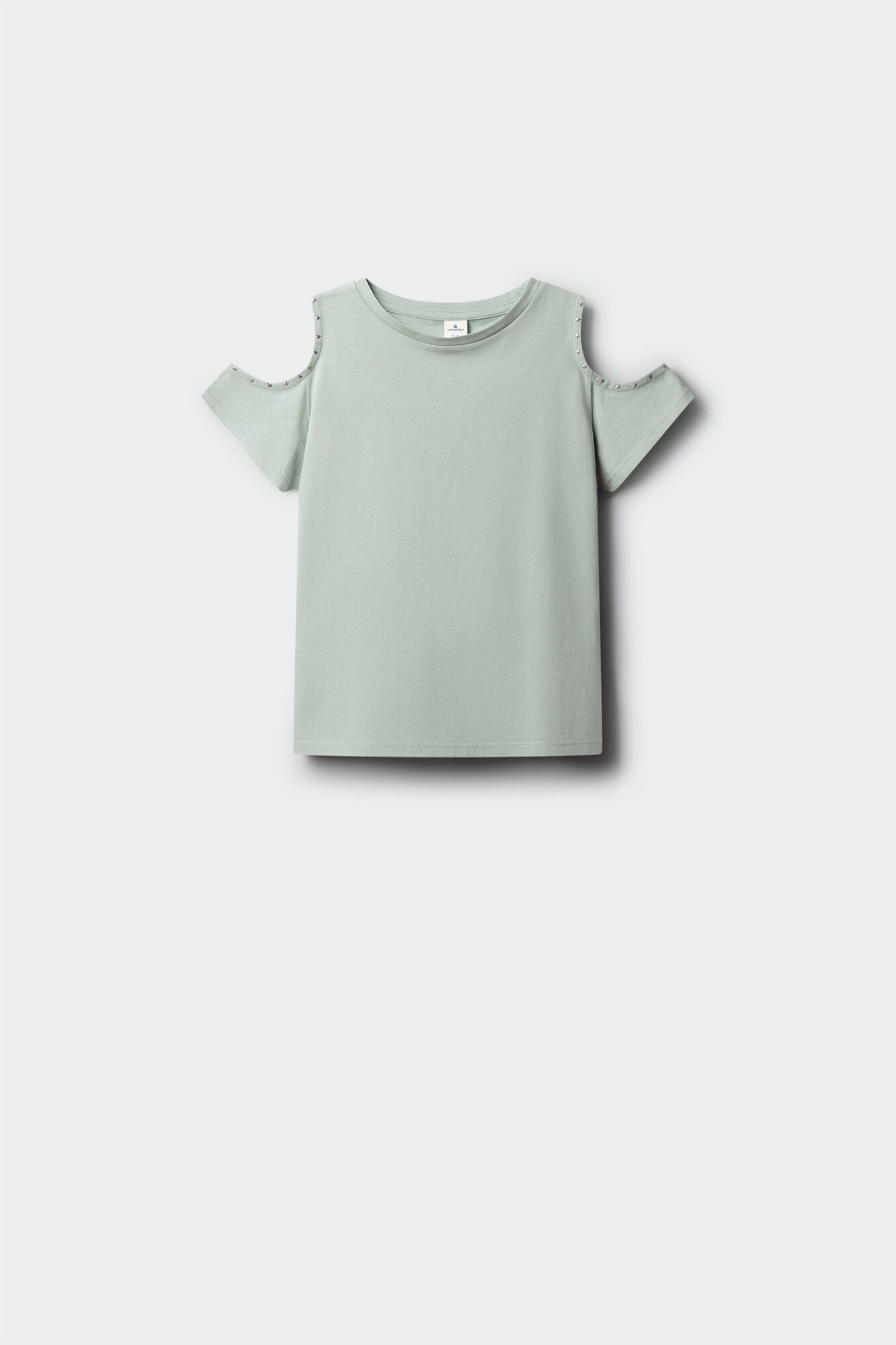 Springfield Kids Majica kratkih rukava za devojčice sa otvorenim ramenima i nitnama