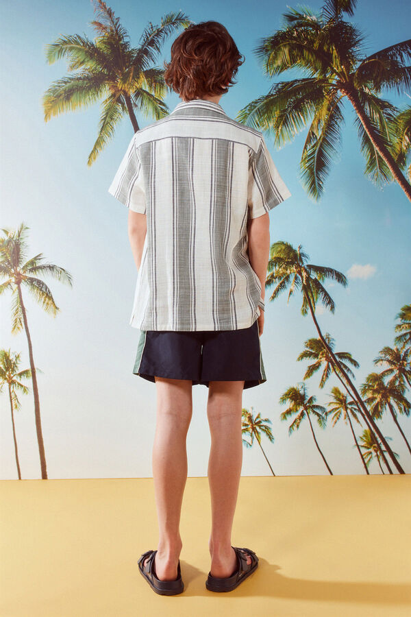 Springfield Kids Dečiji kupaći kostim sa kontrastnim detaljima Plava