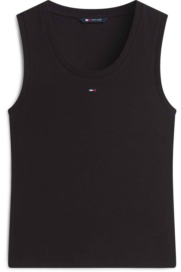 Tommy Jeans Camiseta slim de tirantes negro