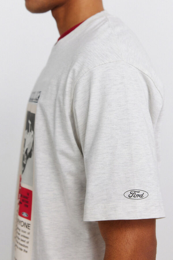 Springfield Majica sa motivom MUSTANG BOSS 429  Siva