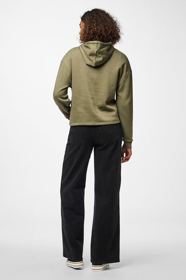 Pieces Sudadera basica verde