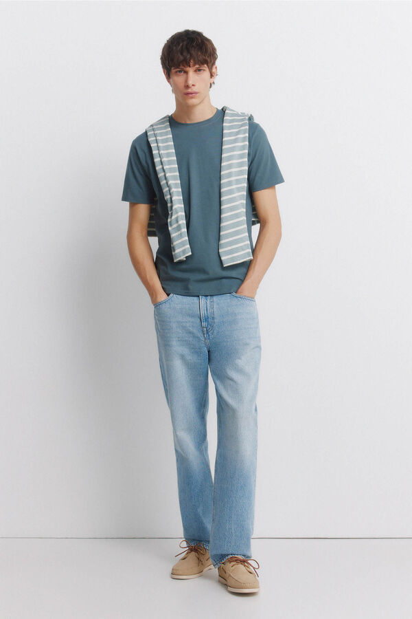 Springfield Lycra slim fit T-shirt blue