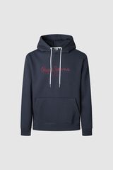 Pepe Jeans Sudadera Capucha Con Logo azul
