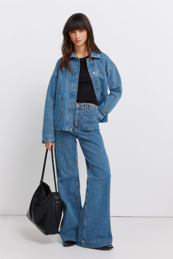 Springfield Osnovna majica sa sportskim leđima Crna