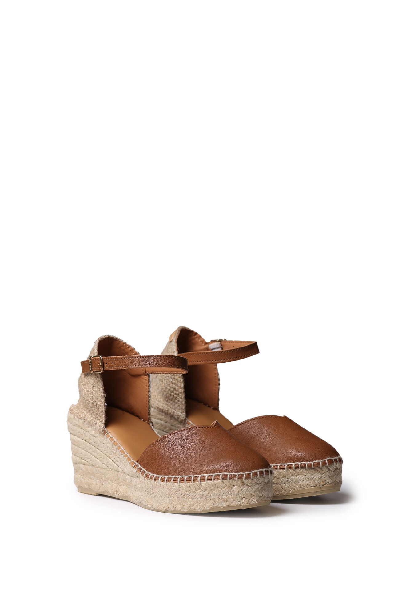 Toni Pons Alpargata en piel con cu&ntilde;a