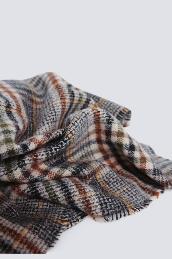 Springfield Mini karirani šal Braon