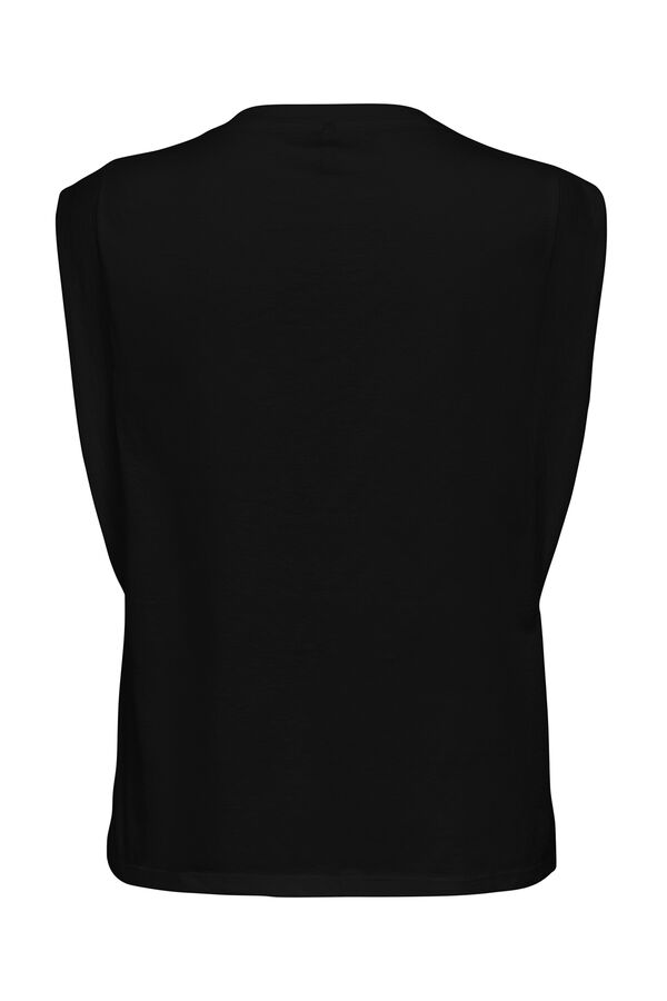 Springfield Sleeveless top with shoulder pads crna