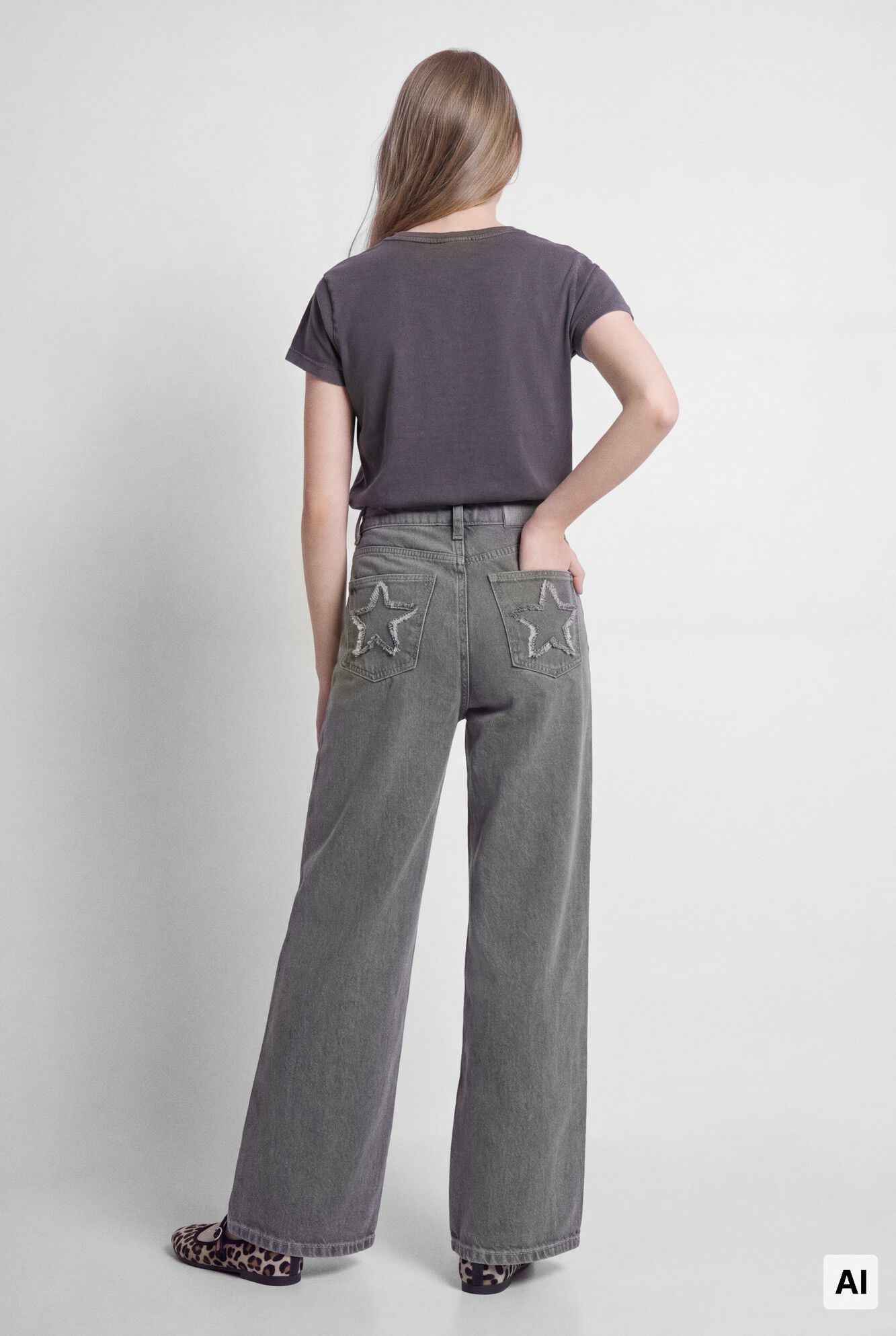 Springfield Kids Pantalon wide leg denim basico ni&ntilde;a