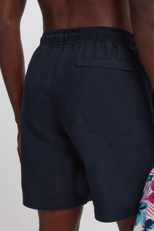 Springfield Jednobojni dugački kupaći kostim Plava