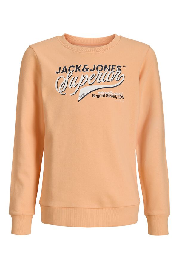 Jack & Jones Junior Sudadera logo grande naranja