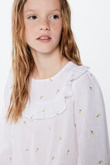Springfield Girls' floral blouse bijela