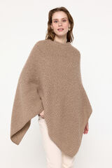 Pieces Poncho con estructura tostado
