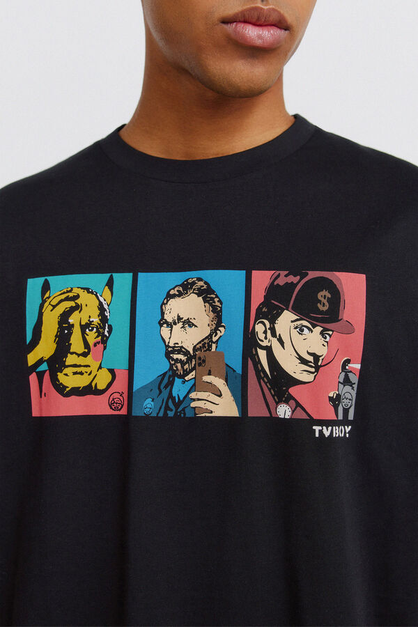 Springfield Majica TvBoy Genios del Arte Crna