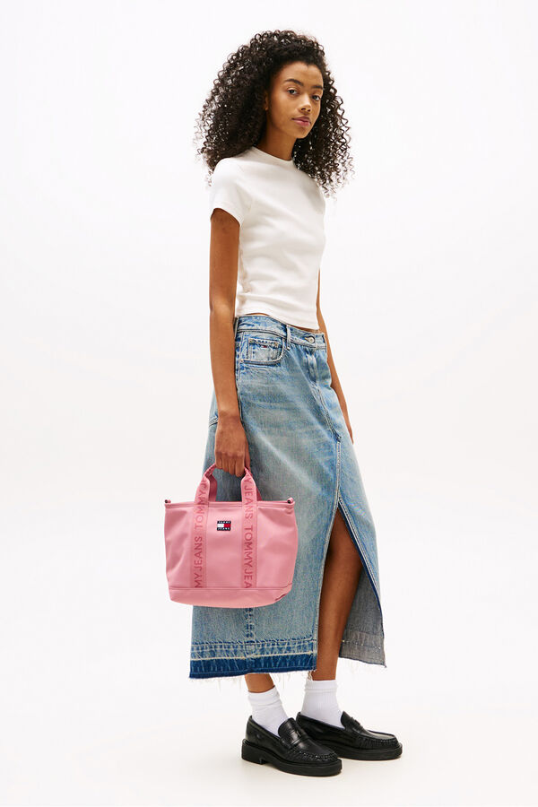 Tommy Jeans mini bolsa tote feminina rosa da Tommy Jeans. rosa