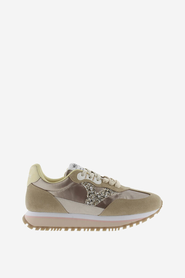 Victoria Zapatillas con brillo amarillo