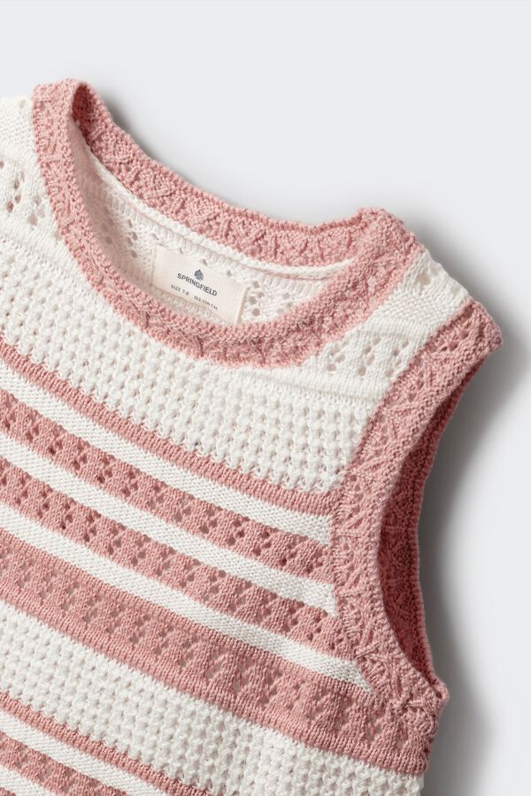 Springfield Kids Pleteni top za devojčice Roze