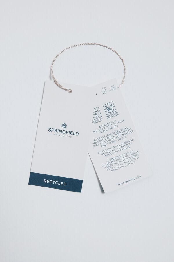 Springfield Jednobojan fantazijski uvijeni džemper Siva