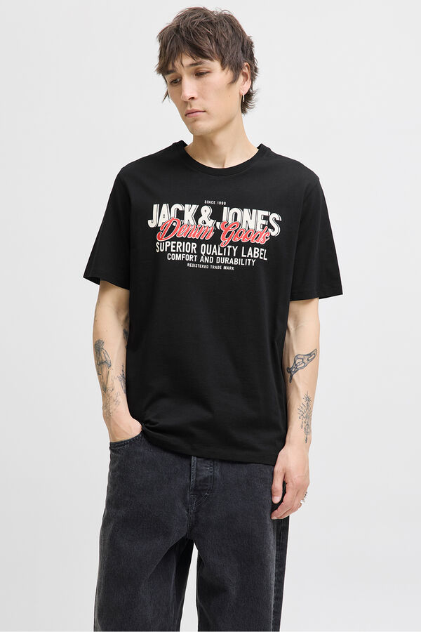 Jack & Jones Regular fit printed t-shirt black
