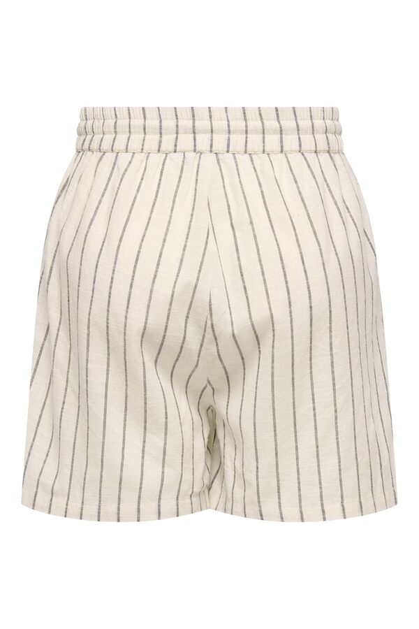 Only Shorts de rayas marfil